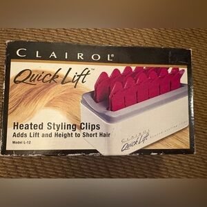 Brand New Vintage Clairol Quick Lift Heated Styling Clips - Magenta